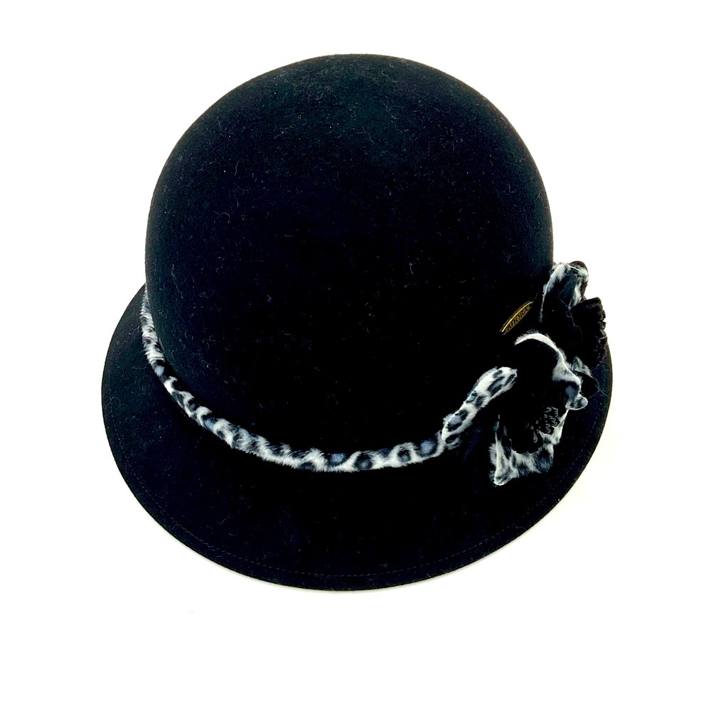 Adora Black 100% Wool Bucket Hat
